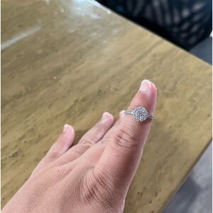 925 sterling silver with CZ ring